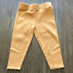 Little Co. ribbed leggings with scalloped bottom